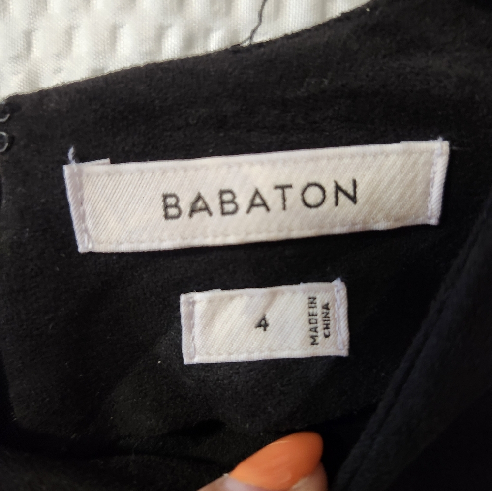 🎉 3/$60 Babaton Faux Suede Kramer Dress In Black Size 4 - Picture 4 of 7